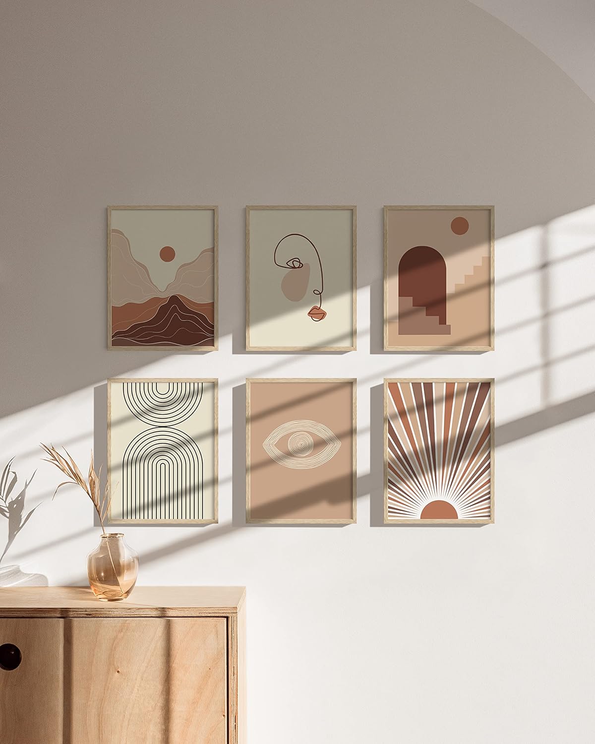 Haus and Hues 9x12 Natural Oak Wood Picture Frames Set of 25 - Premium Bulk Picture Frames 9x12 Bundle - Elegant Gallery Wall Frame Set for Posters, Art Display - Ideal for Wall Decor in Home & Office