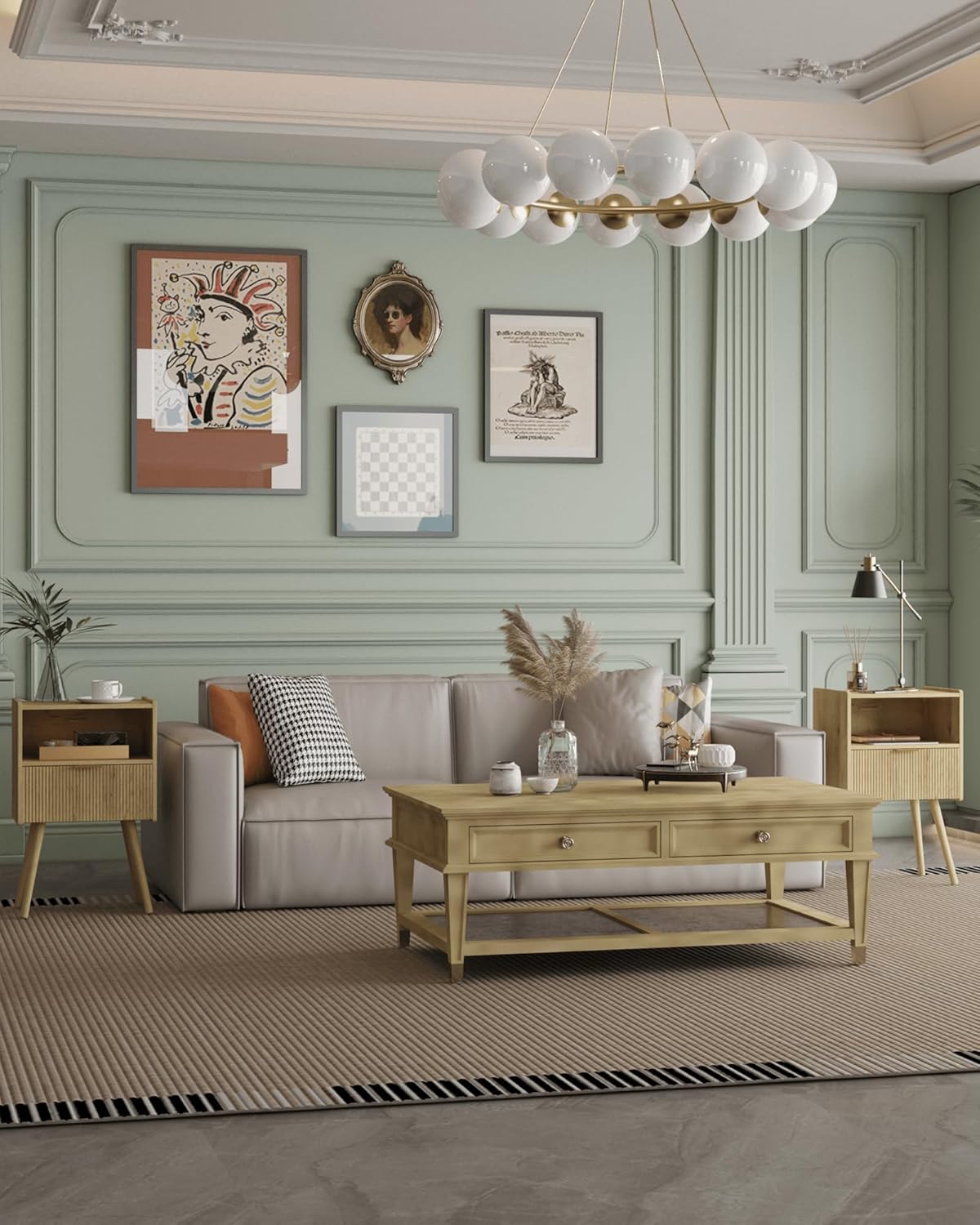 Nightstand,Modern Bedside Table with Storage Drawer and Open Wood Shelf, Accent Night Stand with Solid Wood Legs for Living Room, Bedroom and Small Spaces,Easy Assembly (Yellow Oak)