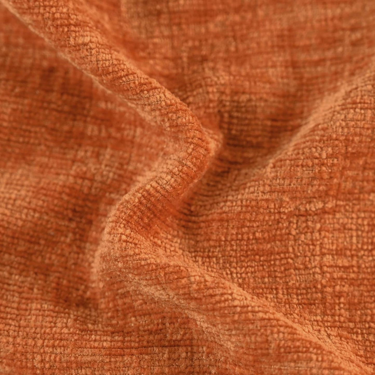 CaliTime Fall Throw Pillow Covers Decorative 22 X 22 Inches Pack of 2 Cozy Chenille Cushion Cases for Couch Sofa Bed Living Room Home Burnt Orange