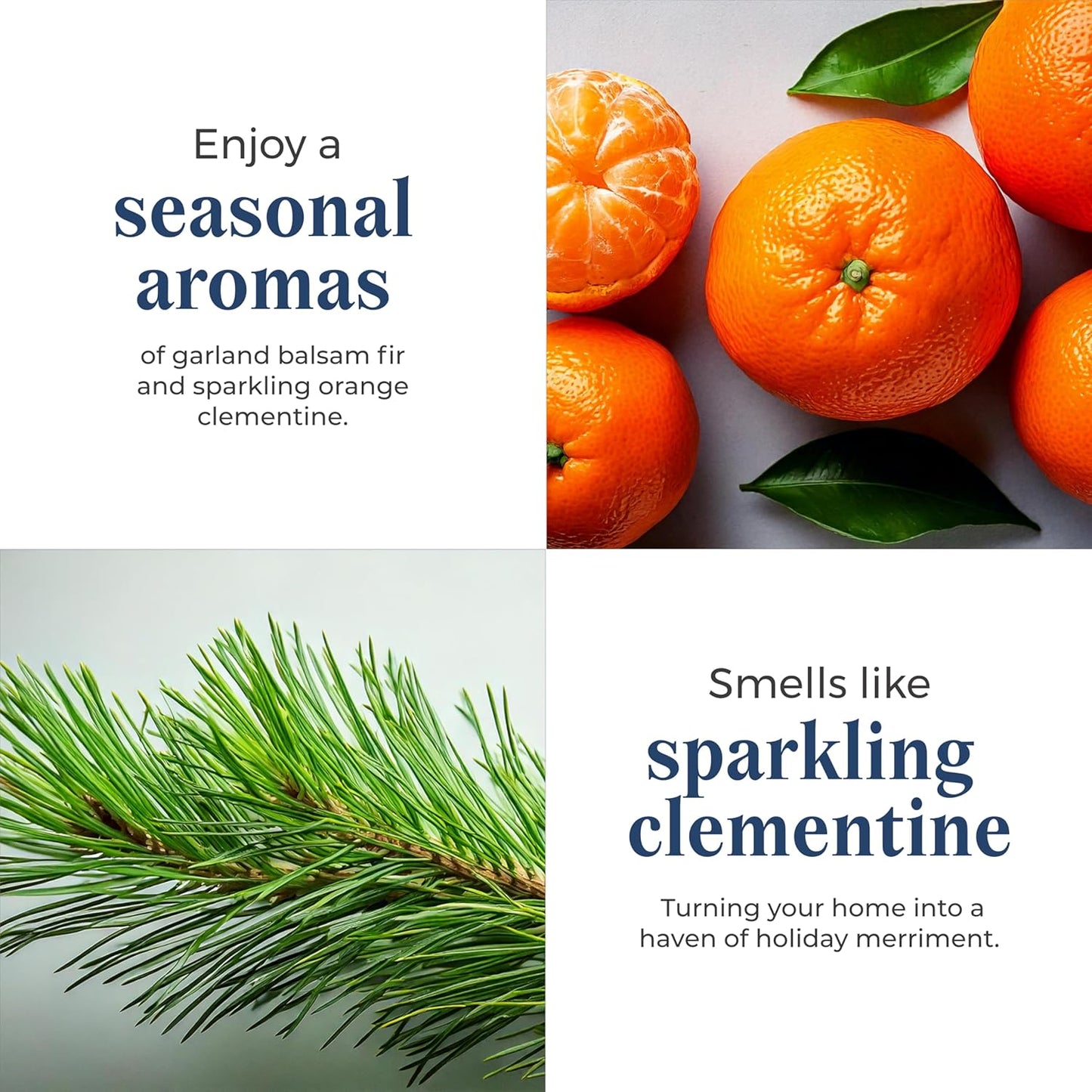 PartyLite 3-Wick Jar Candle, Highly Fragranced Clean Burning Glass Candle, 25-45 Hours Burn Time (Clementine Garland)