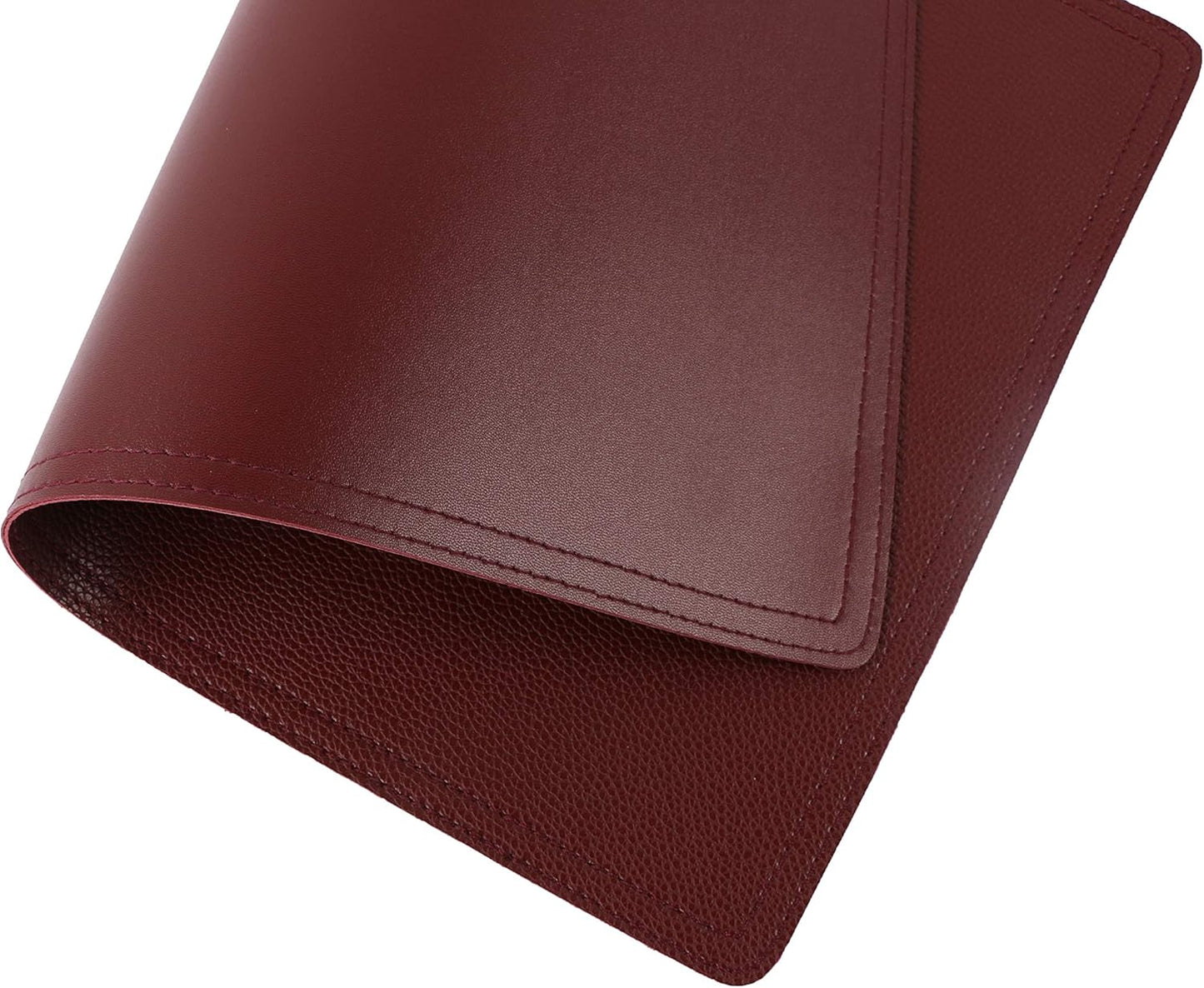 Faux Leather Red Placemats, PU Table Mats, Set of 4, Waterproof, Stain Resistant, Heat Resistant, Non-Slip Easy to Clean for Kitchen Dining Table,Conference Table