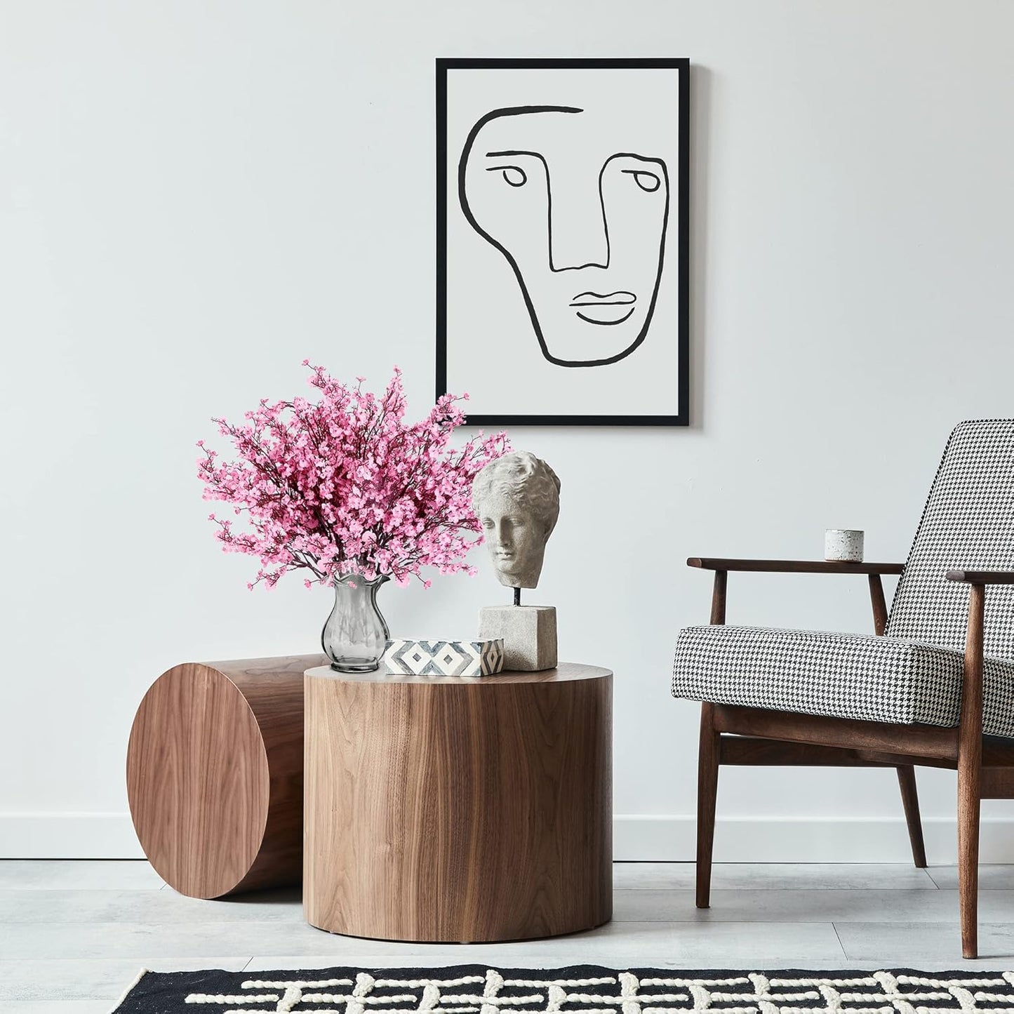 Sggvecsy 6 Pcs Babys Breath Artificial Flowers Gypsophila Bouquets Bulk Real Touch Fake Silk Flowers for Home Wedding DIY Floral Arrangement Kitchen Table Centerpiece Festival Decoration (Pink)