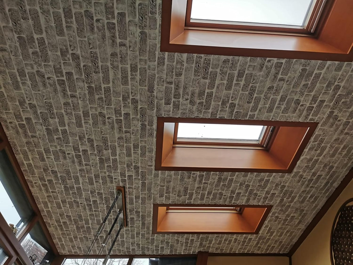 Dundee Deco 3D Wall Panels Faux Brick - Cladding, White Grey Stone Look Wall Paneling, Styrofoam Facing for Living Room, Kitchen, Bathroom, Balcony, Bedroom, Set of 10, Covers 53 sq ft