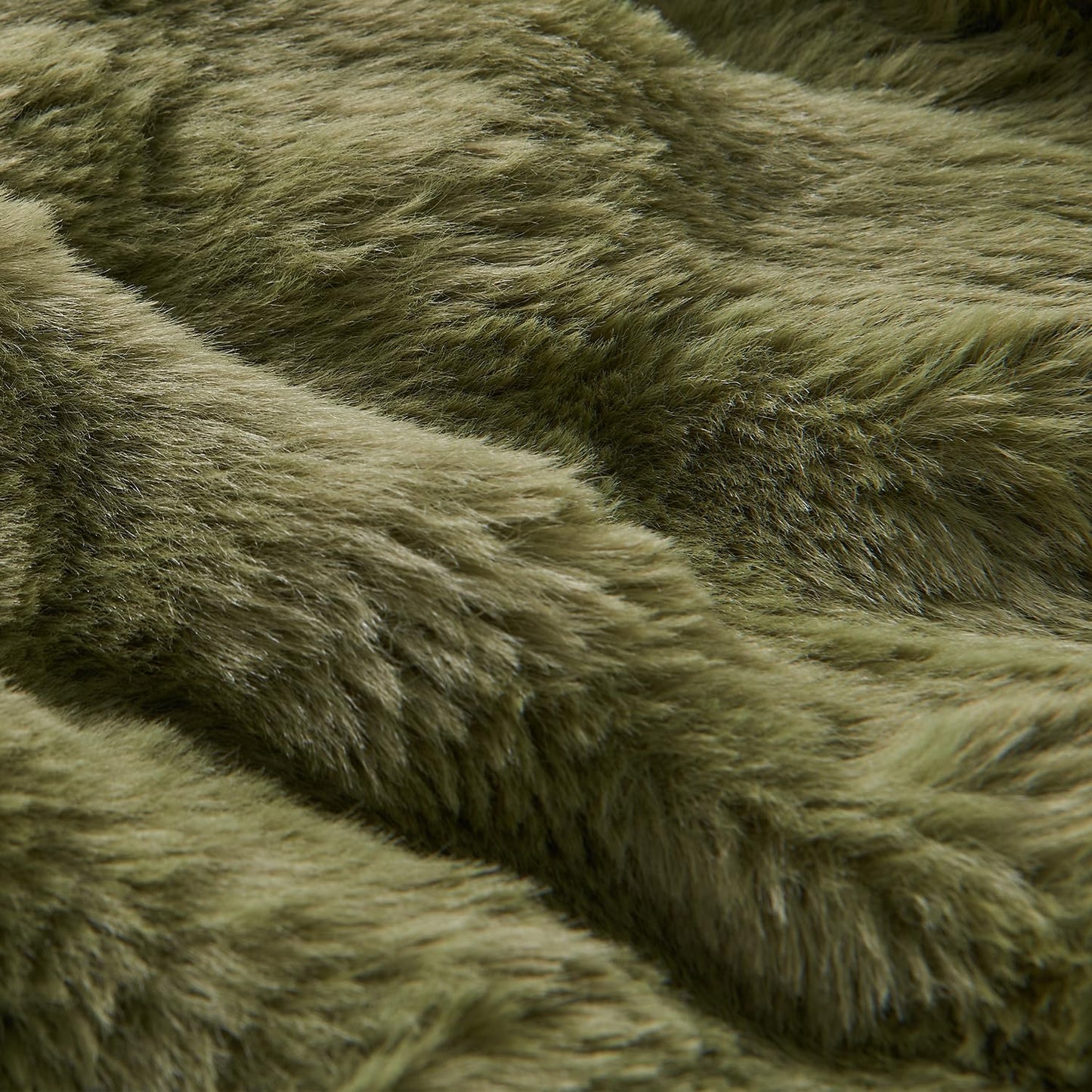 Lotus Karen Faux Fur Blanket Dark Green - Big Bubble Rabbit Fluff King Blankets for The Bed,Softest Fluffy Fuzzy Cozy Blanket,Thick Furry Plush Shaggy Warm Blankets for Women,108x90 Inches