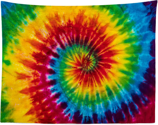 Loccor 12x10ft Tie Dye Tapestry Colorful Red Blue Yellow Green Orange Purple Retro Abstract Psychedelic Swirl Wall Hanging for Living Room Bedroom Dorm Home Decor （Pattern Painted on Polyester Fabric）