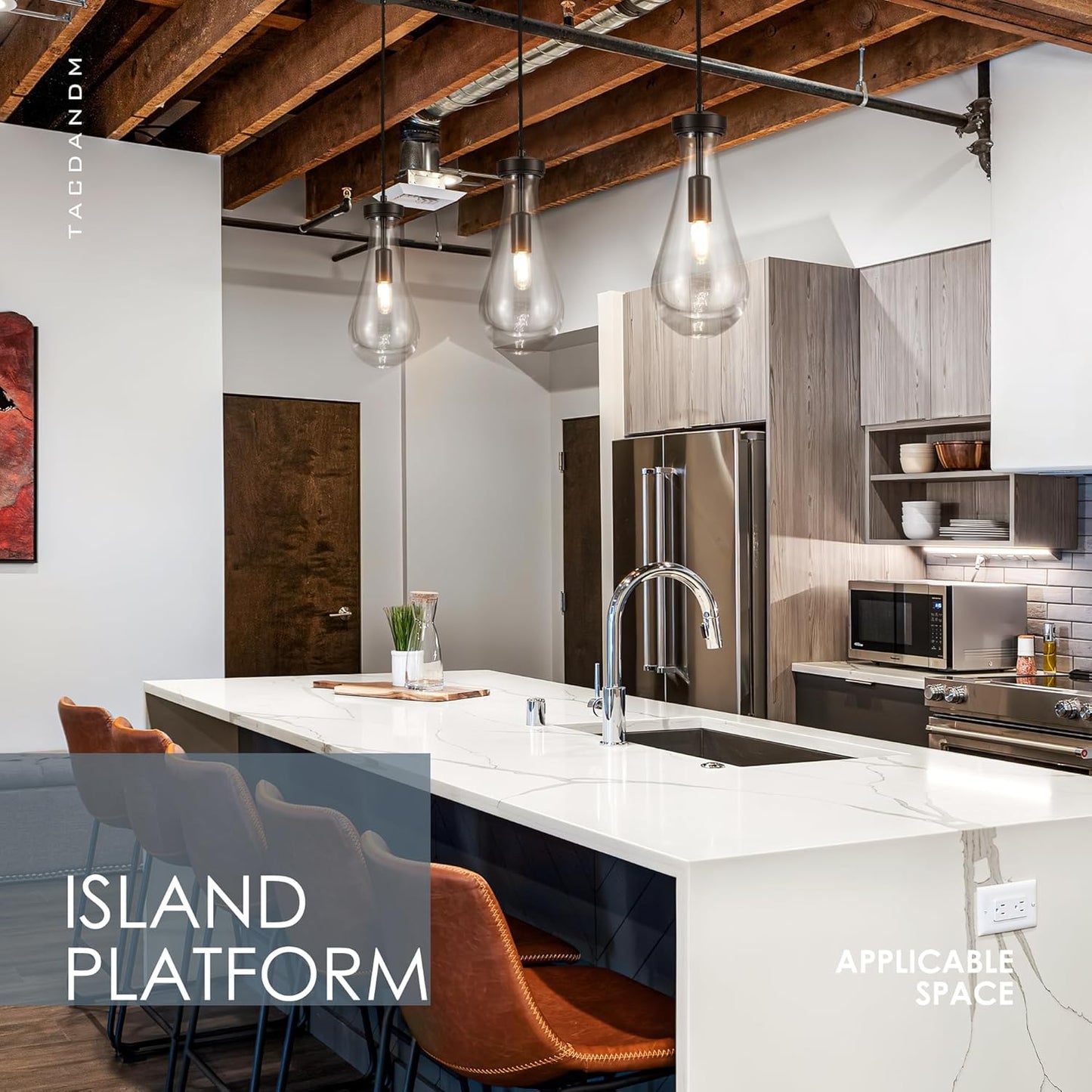 Raindrop Pendant Light Fixtures Set of 3, Black Glass Pendant Lighting, Hand BlownTeardrops Modern Hanging Light for Entryway Foyer Kitchen Island Dining Living Room Hallway