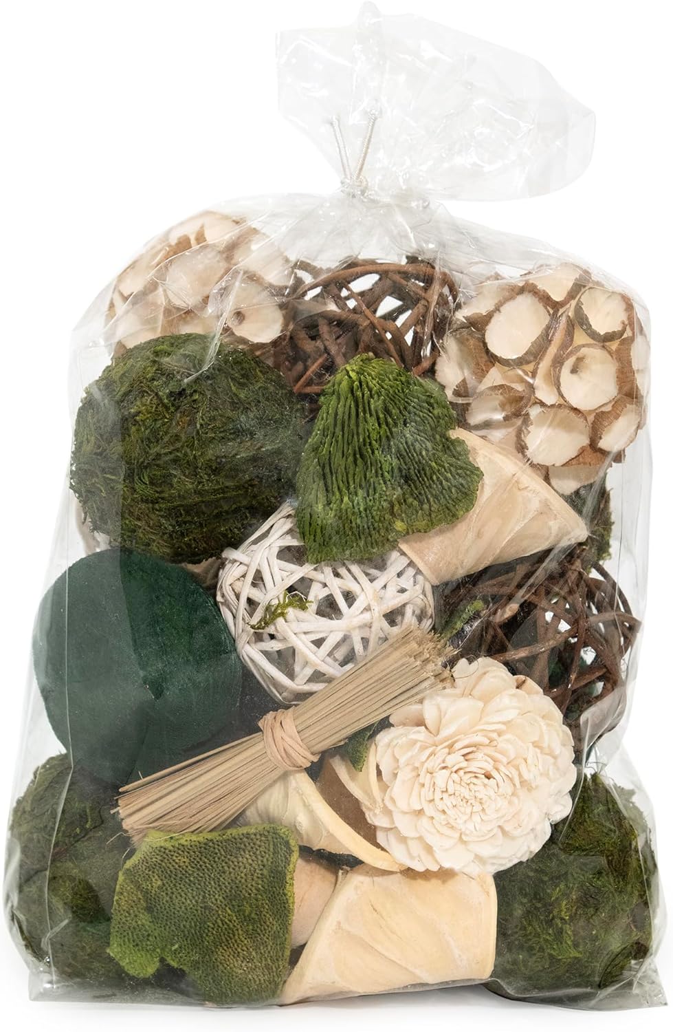 ANDALUCA Decorative Moss Balls Natural Bowl Filler Home Decor (Green Moss)