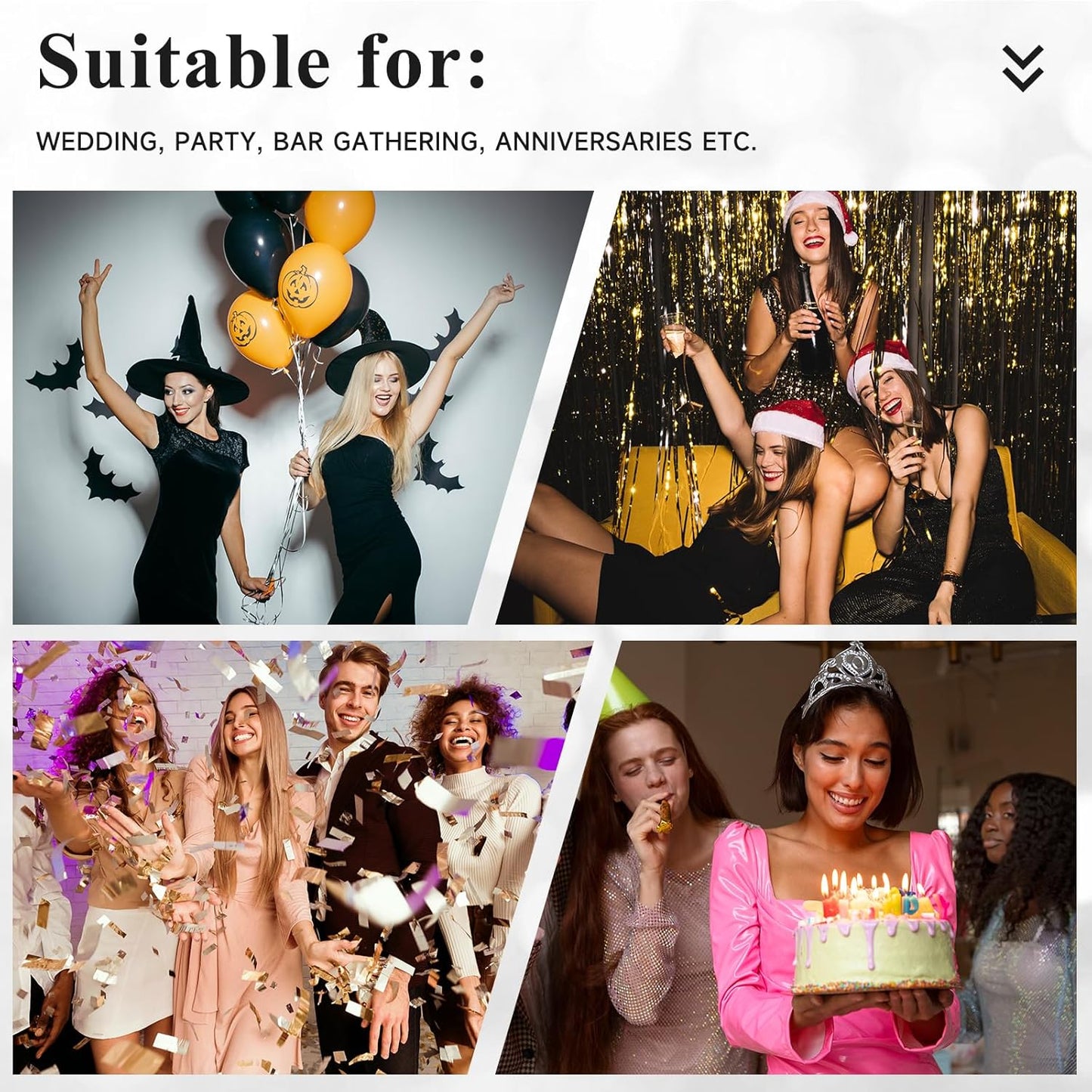 XUWAIDSGN Acrylic Champagne Flutes Toasting Glasses Unbreakable Mimosa Bar Reusable Wine Glasses Vintage Champagne Flutes Stemmed Drinking Cups 5.4 OZ for Christmas Birthday (24, Black)