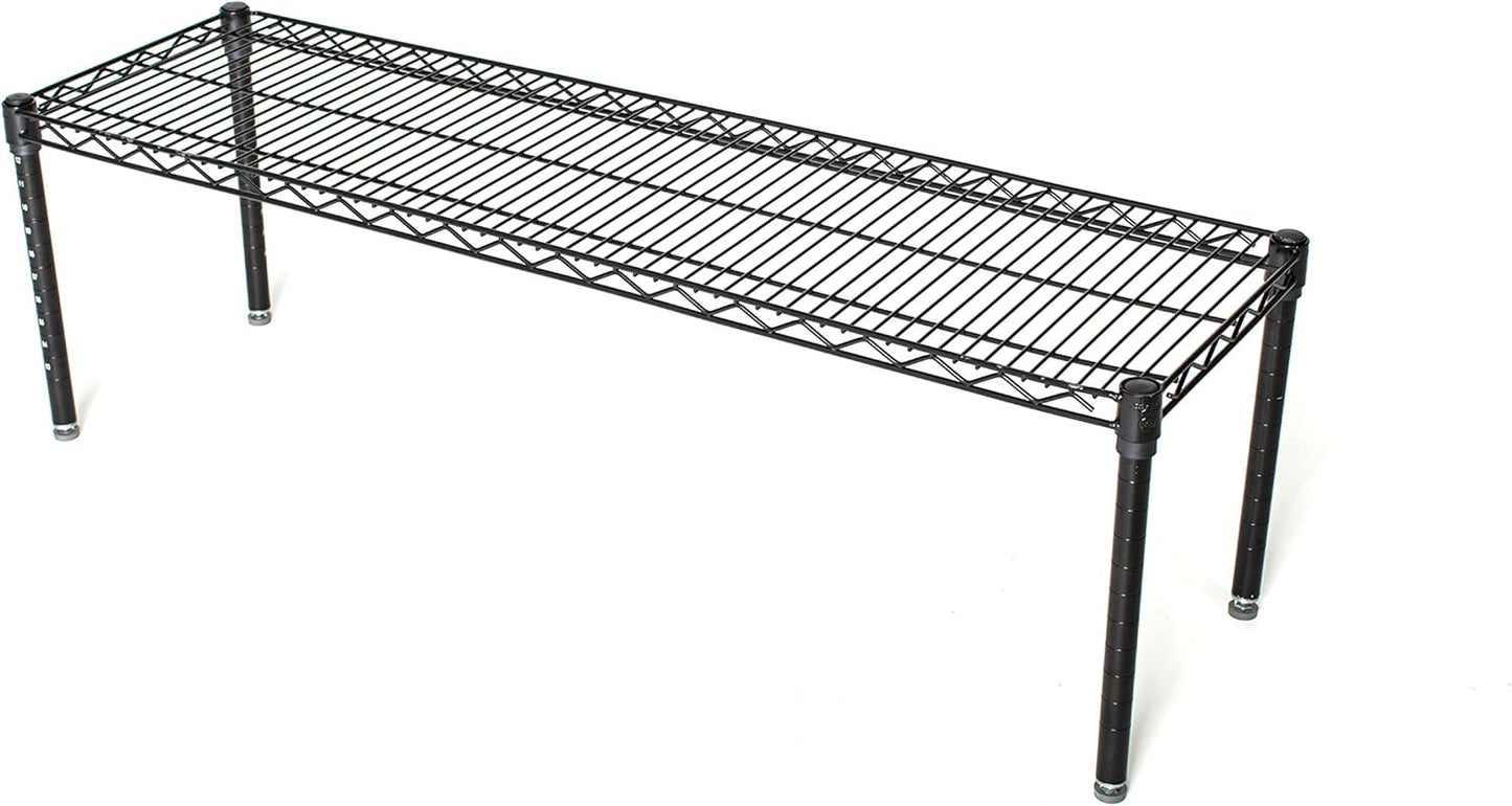 Omega Products Corporation 24" Deep x 60" Wide x 14" High Black Stationary Dunnage Rack