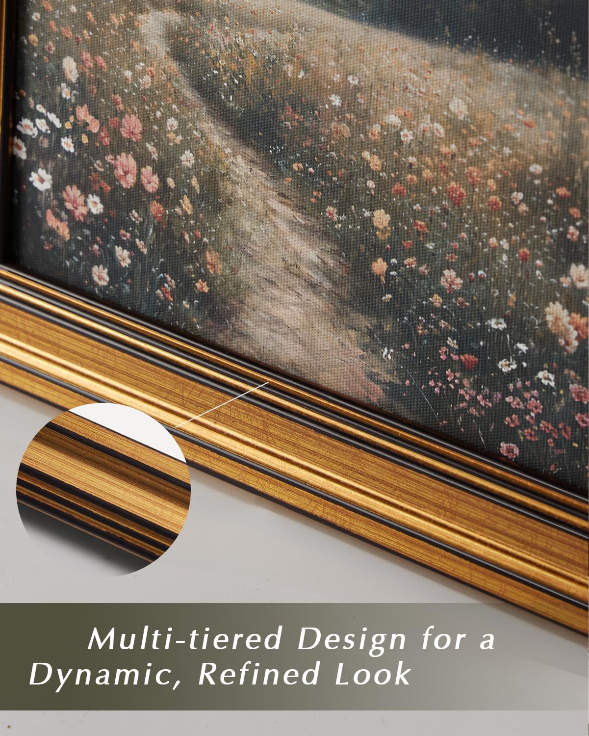 HUARCEY Gold Framed Vintage Wall Art for Living Room Harvest Apples Still Life Oil Painting Large Cottagecore Room Decor Picture Canvas Print Farmhouse Fruit Wall Decor Bedroom Kitchen Bathroom 24x36