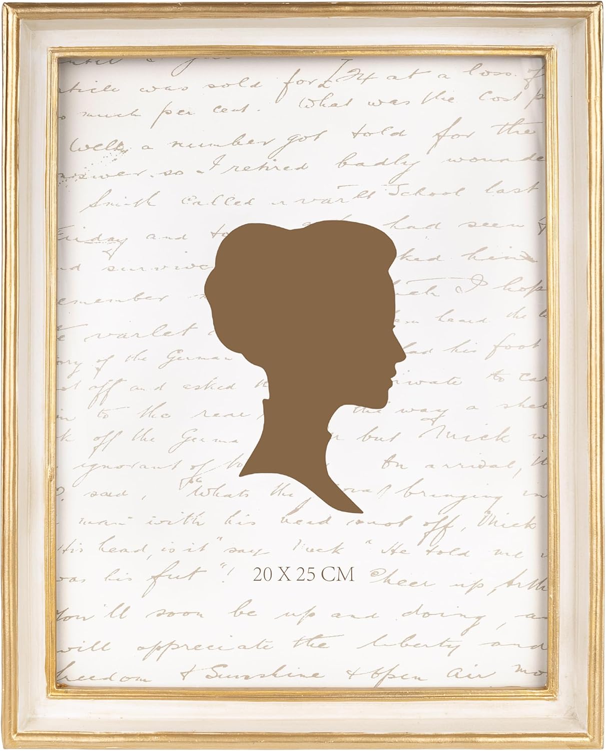 AELS 8x10 Inch Vintage Picture Frame, Elegant Antique Photo Frames with Glass Front, Photo Display, Tabletop Wall Hanging, Gift Ideas, Off-white with Gold Trim