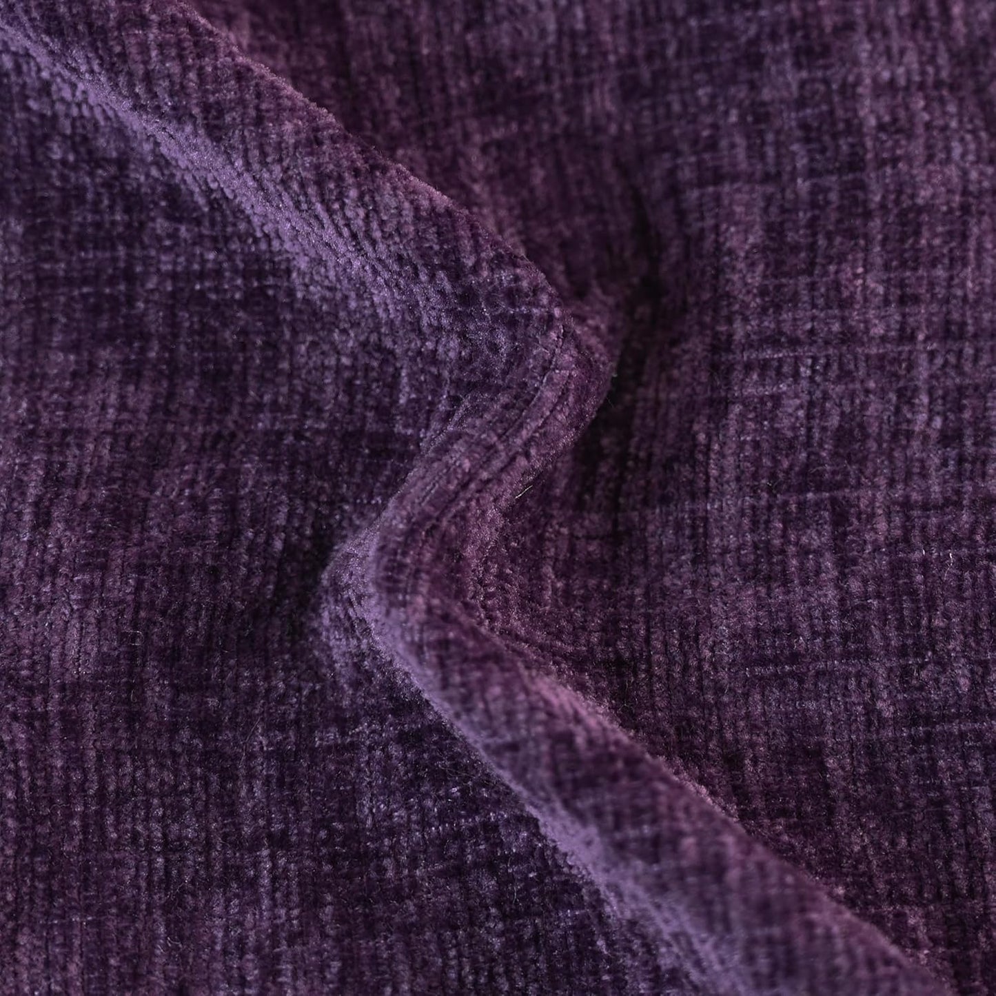 CaliTime Throw Pillow Covers Decorative 26 X 26 Inches Pack of 2 Cozy Chenille Cushion Cases for Couch Sofa Bed Living Room Home Plum Purple