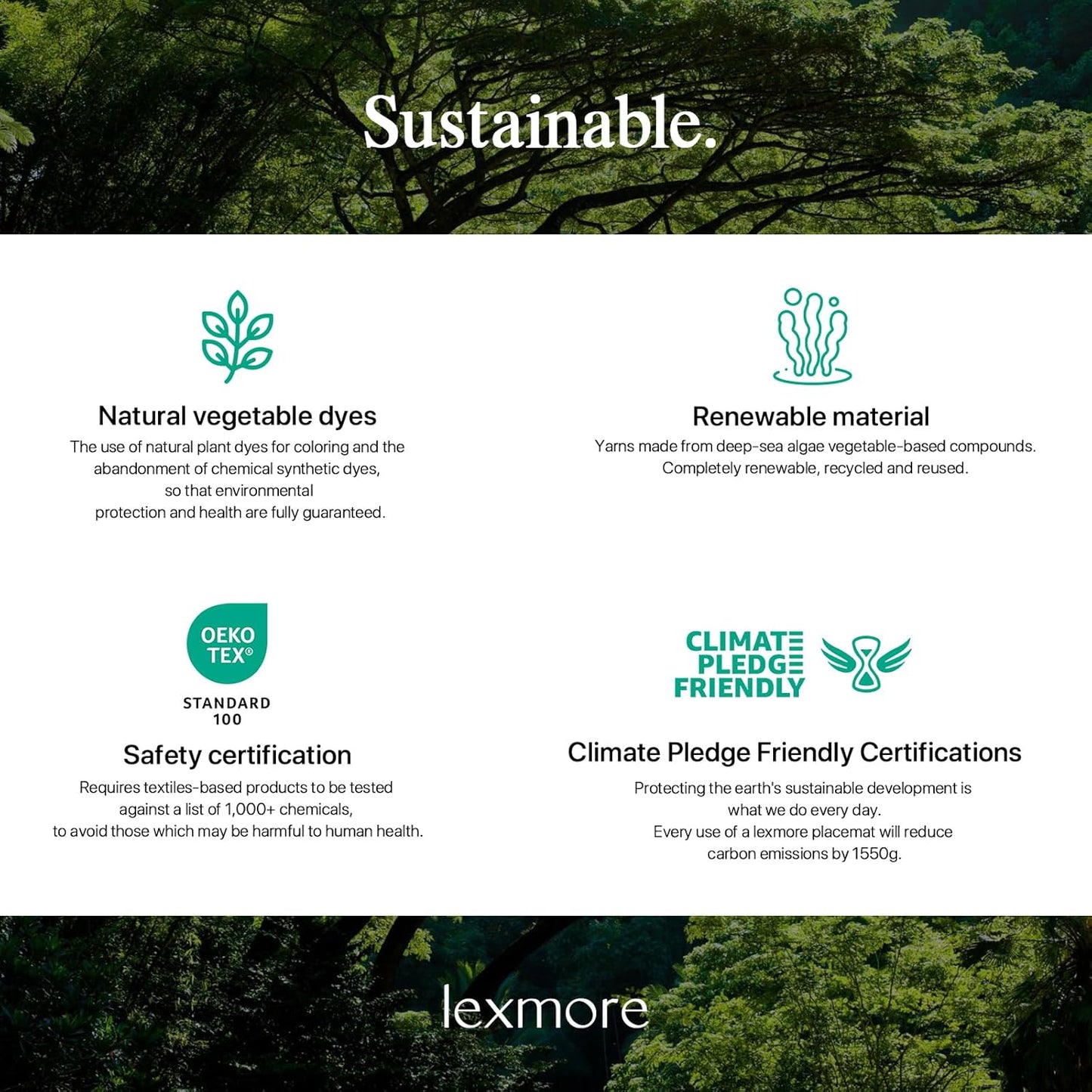 LEXMORE Placemats Set of 4 Vinyl/Plastic Woven Place Mats for Kitchen Table Indoor/Outdoor Washable Placemat Wipeable Dining Table Mats(A-Beige)