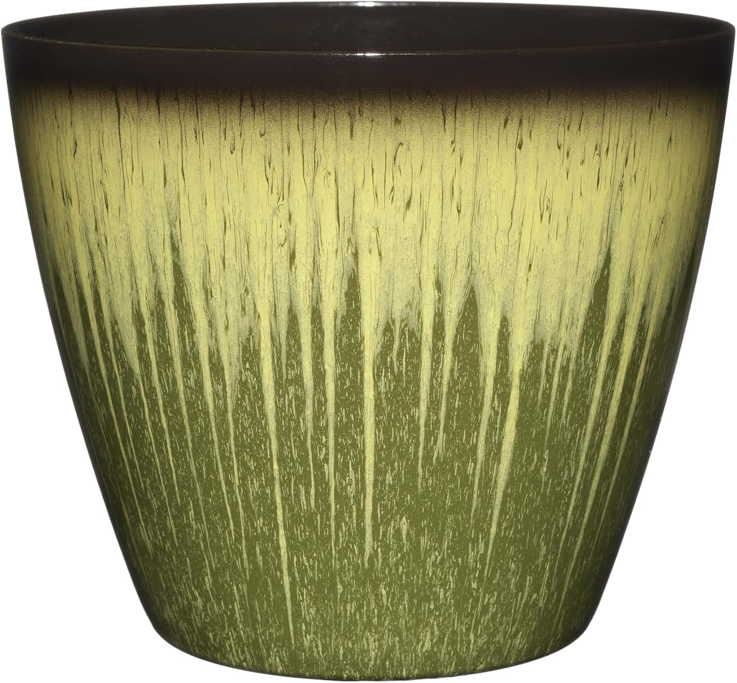 Classic Home and Garden Vogue Planter Pots w/Pottery Quality Finish - Modern Indoor & Outdoor Flower Pots - UV-Resistant Porch Planters - Decorative Pot for Flowers & Herbs (8” Willow Green)