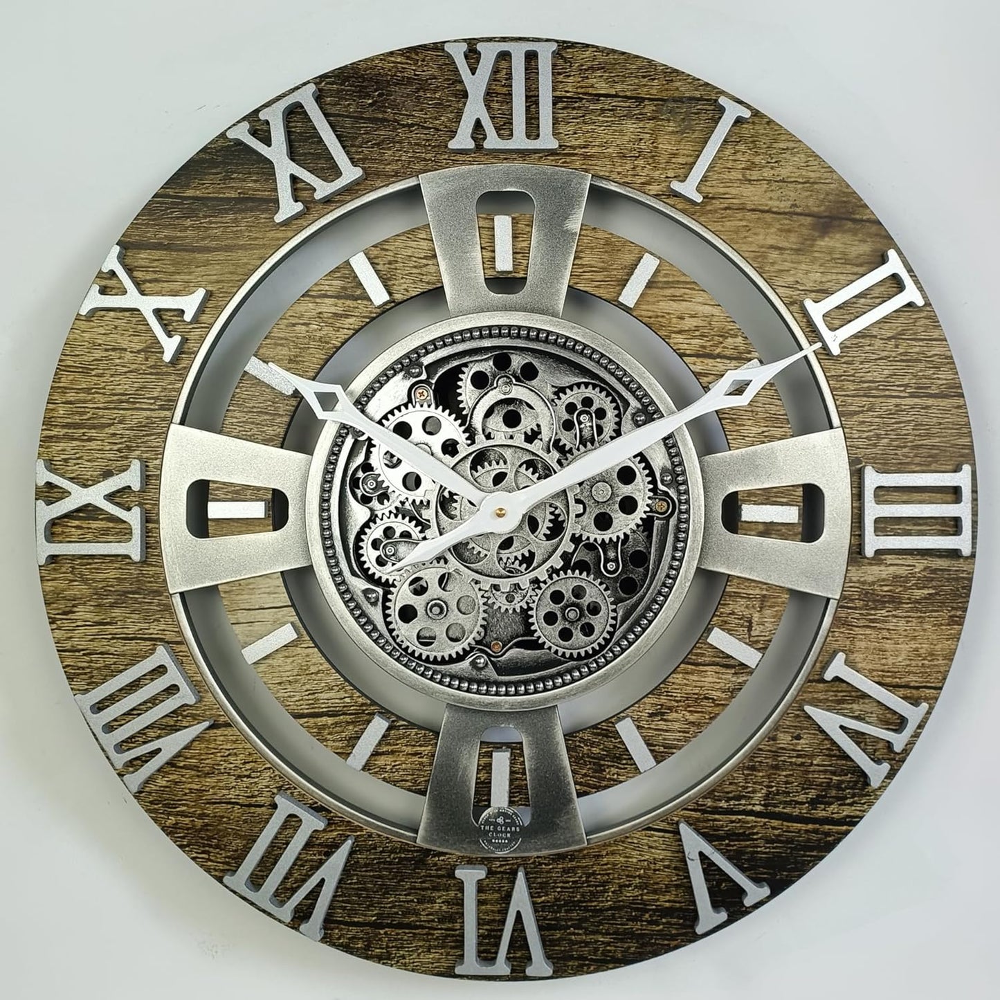 The Gears Clock Real Moving Gear Wall Clock England Line (Gold Antique, 24 inches (60 cm))