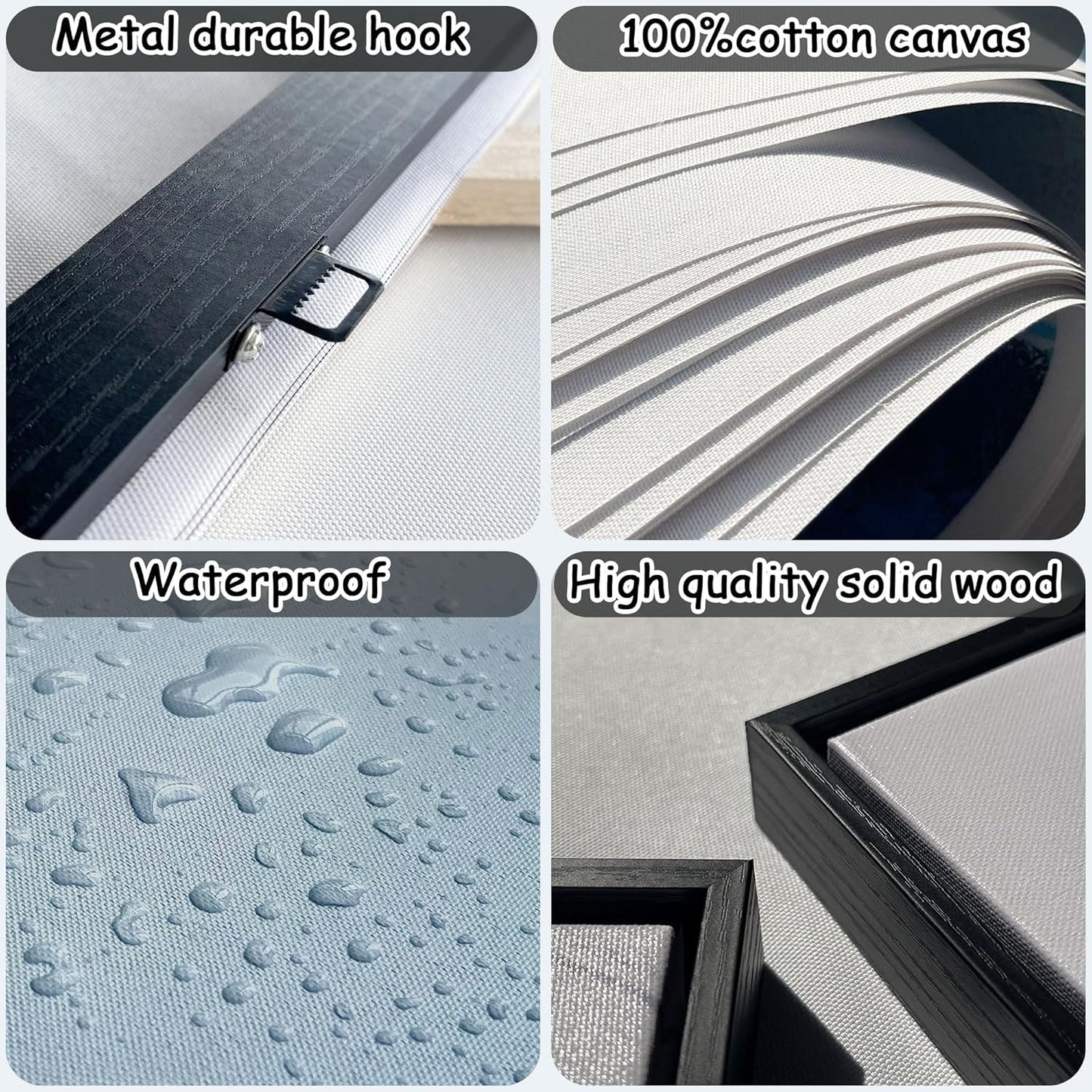 Framed Abstract Wall Art Blue Modern Art Wall Decor Artwork For Living Room Huge Wall Canvas Office Pictures For Navy Gold Modern Decorations For Bedroom Size 24x48in