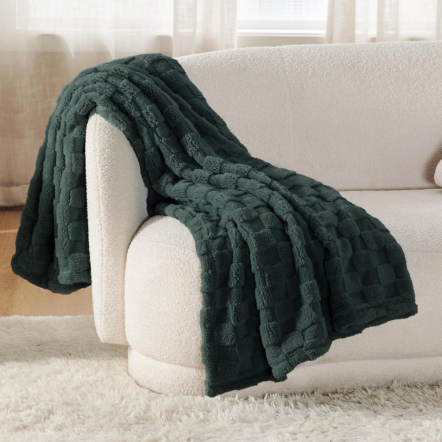 Bedsure GentleSoft Mallard Green Throw Blanket for Couch - Super Soft Cozy Blankets Gifts for Women Men Girls, Cute Small Fleece Throws for Bedroom Home Decor, 50x70 Inches