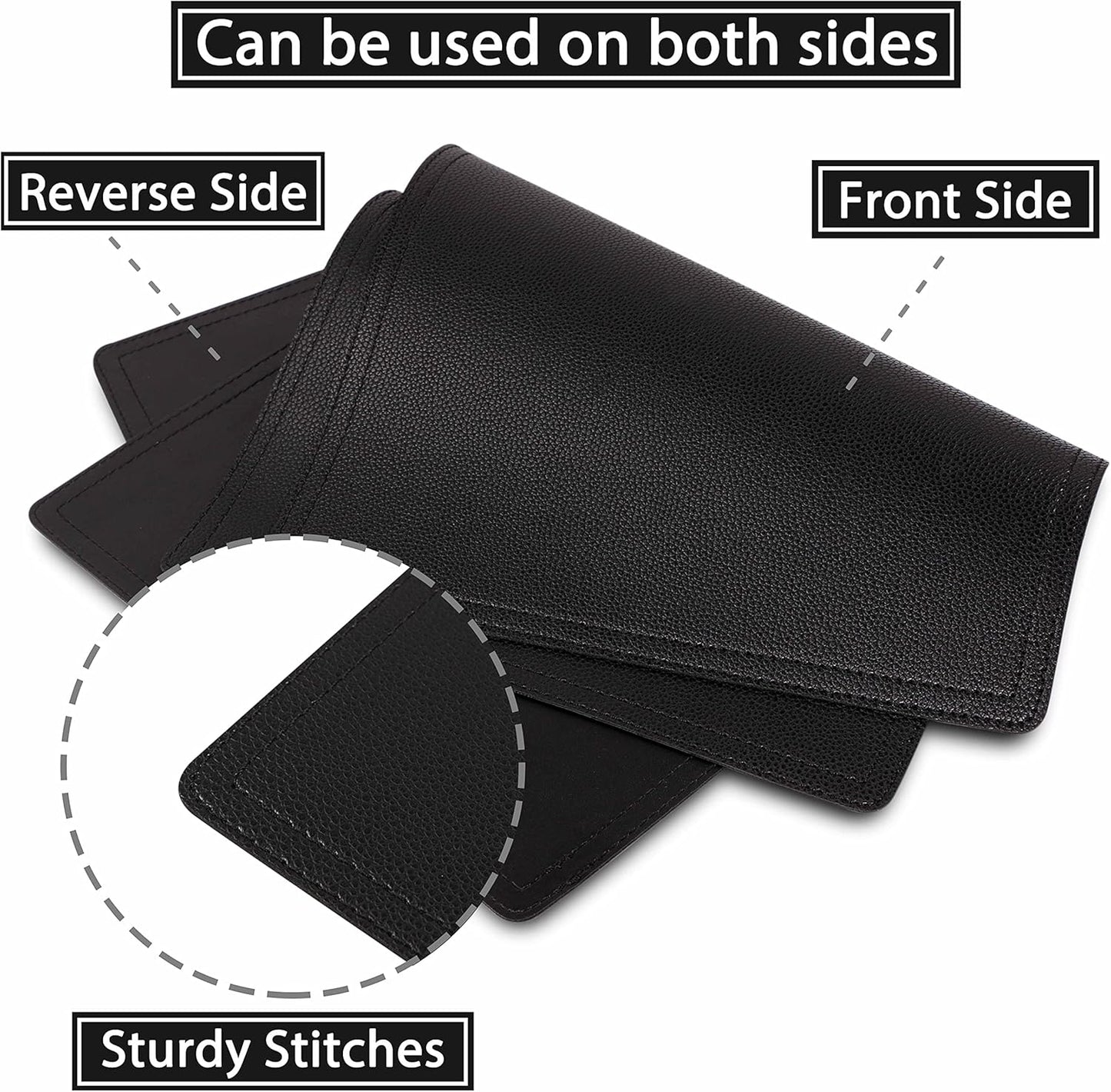 Set of 6 Faux Leather Placemats, PU Table Mats, Waterproof, Stain Resistant, Heat Resistant, Non-Slip Easy to Clean for Kitchen Dining Table,Conference Table