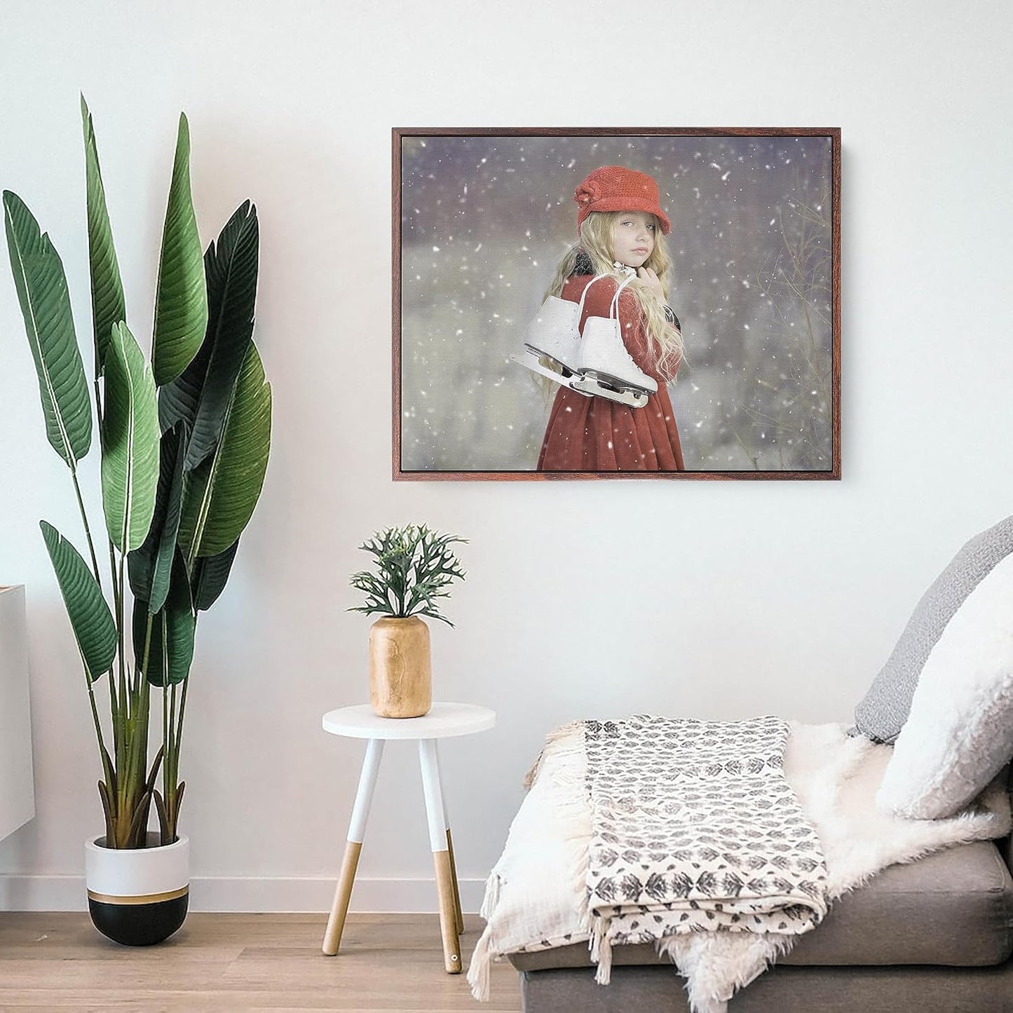 Personalized Custom Canvas Prints: Photo On Canvas (Dark Brown, 12x16) Transform Your Photos into Stunning Framed Wall Art Digitally Printed Photo To Canvas Ideal for Home Decor, Gifts Keepsakes.