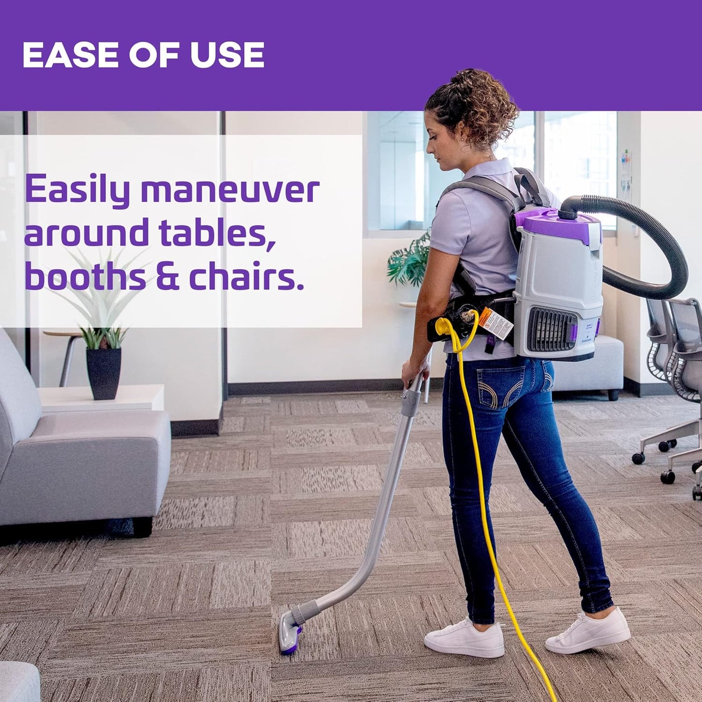 ProTeam GoFit 3 Commercial Backpack Vacuum with Xover Multi-Surface Telescoping Wand Tool Kit, 3 qt, Corded