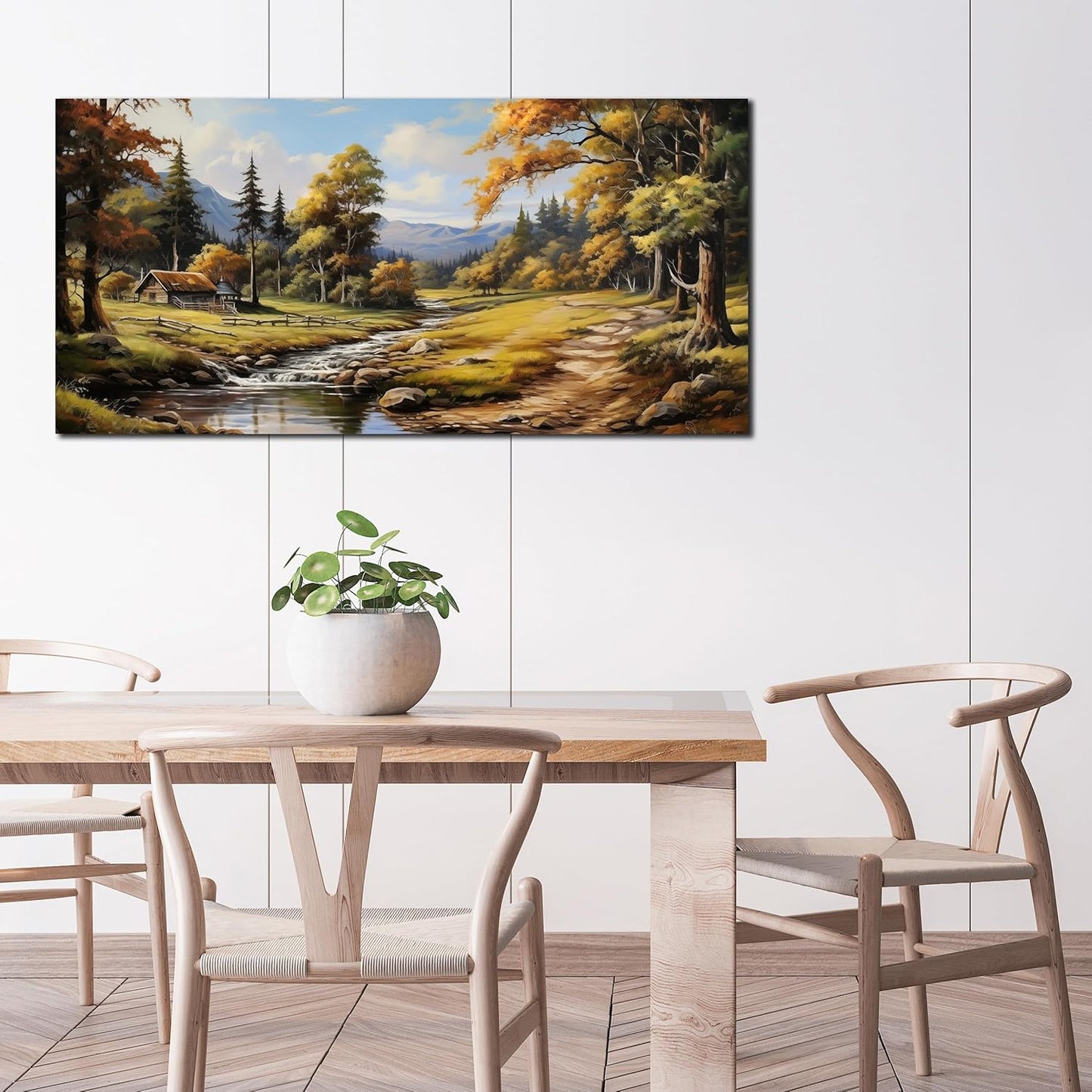 Natural Landscape Pictures for Living Room Wall Decoration,Large Farmhouse Wall Decor Office Canvas Wall Art 29 x 59 Inch