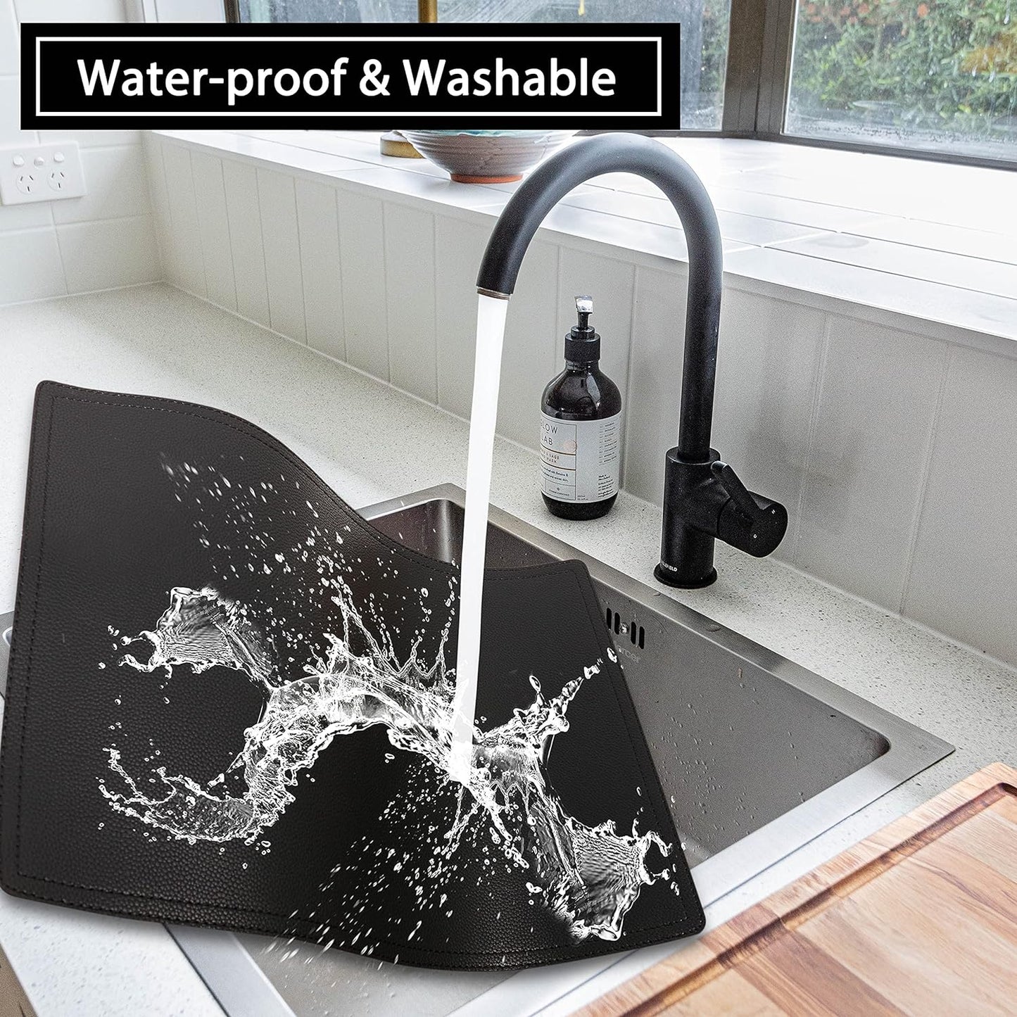 Set of 6 Faux Leather Placemats, PU Table Mats, Waterproof, Stain Resistant, Heat Resistant, Non-Slip Easy to Clean for Kitchen Dining Table,Conference Table