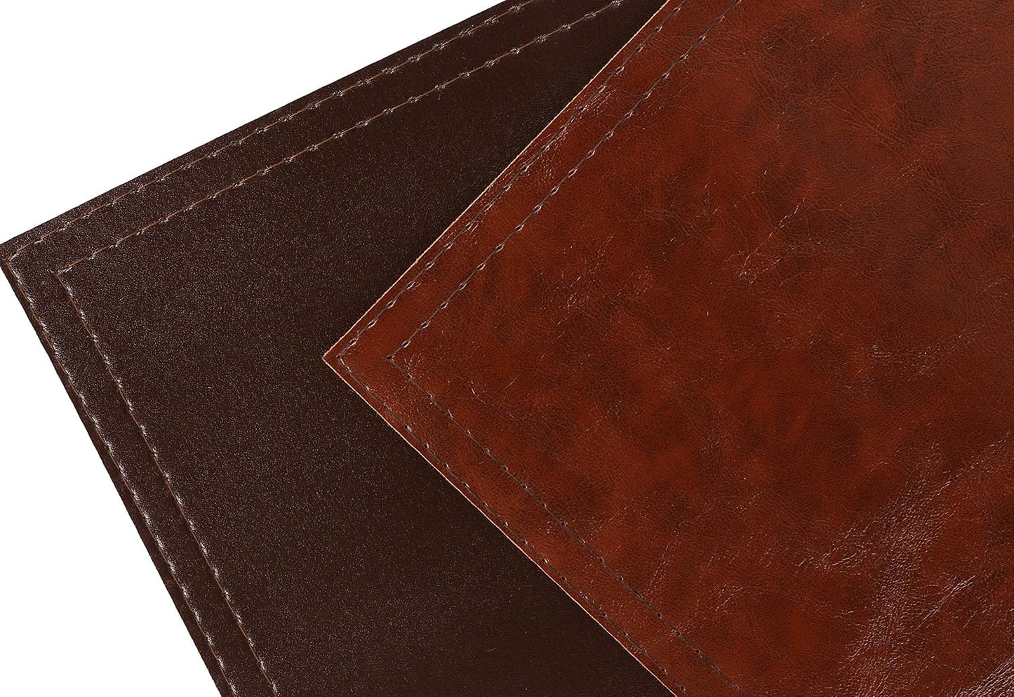 Waterproof PU Placemats, Faux Leather Dining Table Mat, Set of 6, Easy to Wipe Off Scrub Vinyl Mat, Heat & Stain Resistant for Office Conference Table, Home Decor