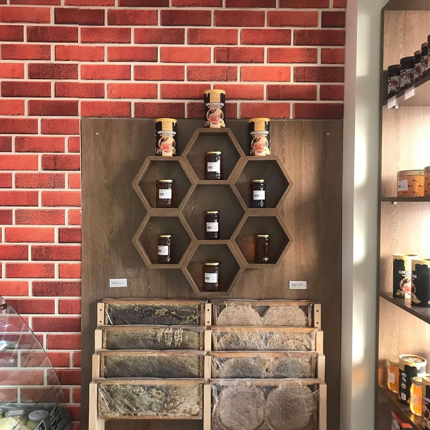 IZODEKOR 3D Brick Effect Wall Panels - Faux Brick Paneling for Living Room, Kitchen, Bathroom and More | Oldbury - Pack of 3, Covers 16 sq ft