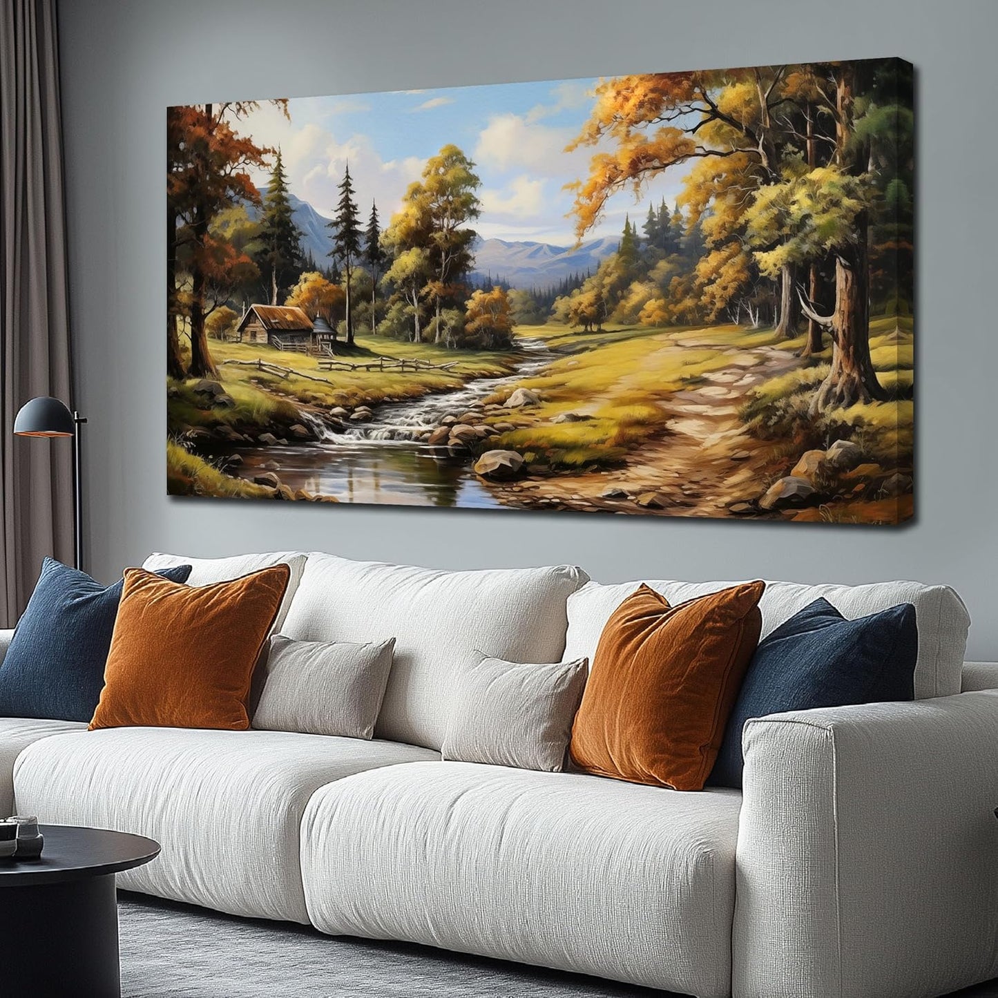 Natural Landscape Pictures for Living Room Wall Decoration,Large Farmhouse Wall Decor Office Canvas Wall Art 29 x 59 Inch