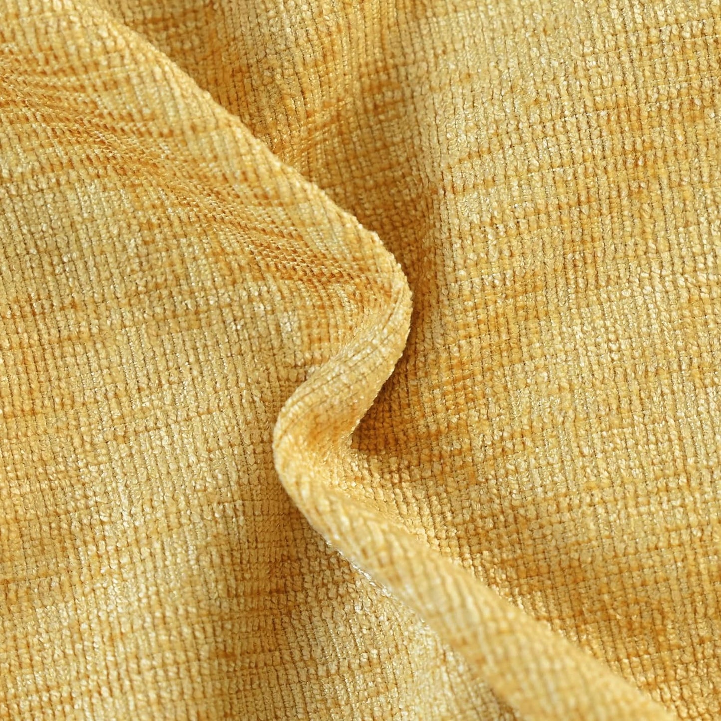 CaliTime Throw Pillow Covers Decorative 12 X 20 Inches Pack of 2 Cozy Chenille Cushion Cases for Couch Sofa Bed Living Room Home Gold