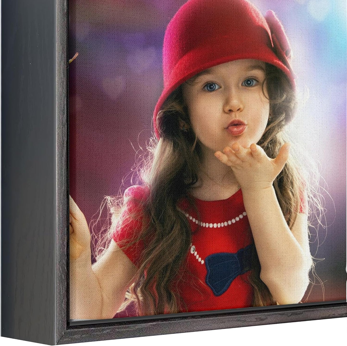 Personalized Custom Canvas Prints: Photo On Canvas (Black 20X30) Transform Your Photos into Stunning Framed Wall Art Digitally Printed Photo To Canvas Ideal for Home Decor, Gifts Keepsakes.