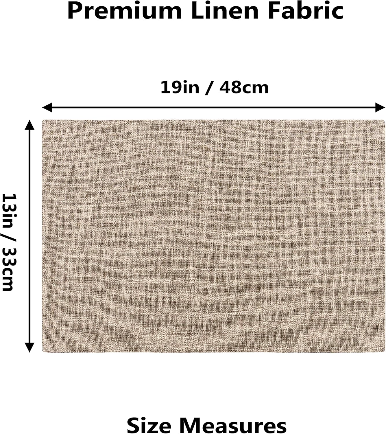 Home Brilliant Linen Placemats Set of 8 Heat Resistant Dining Table Cloth Place Mats Kitchen Table Mats Placemats Table Decor, Natural Linen