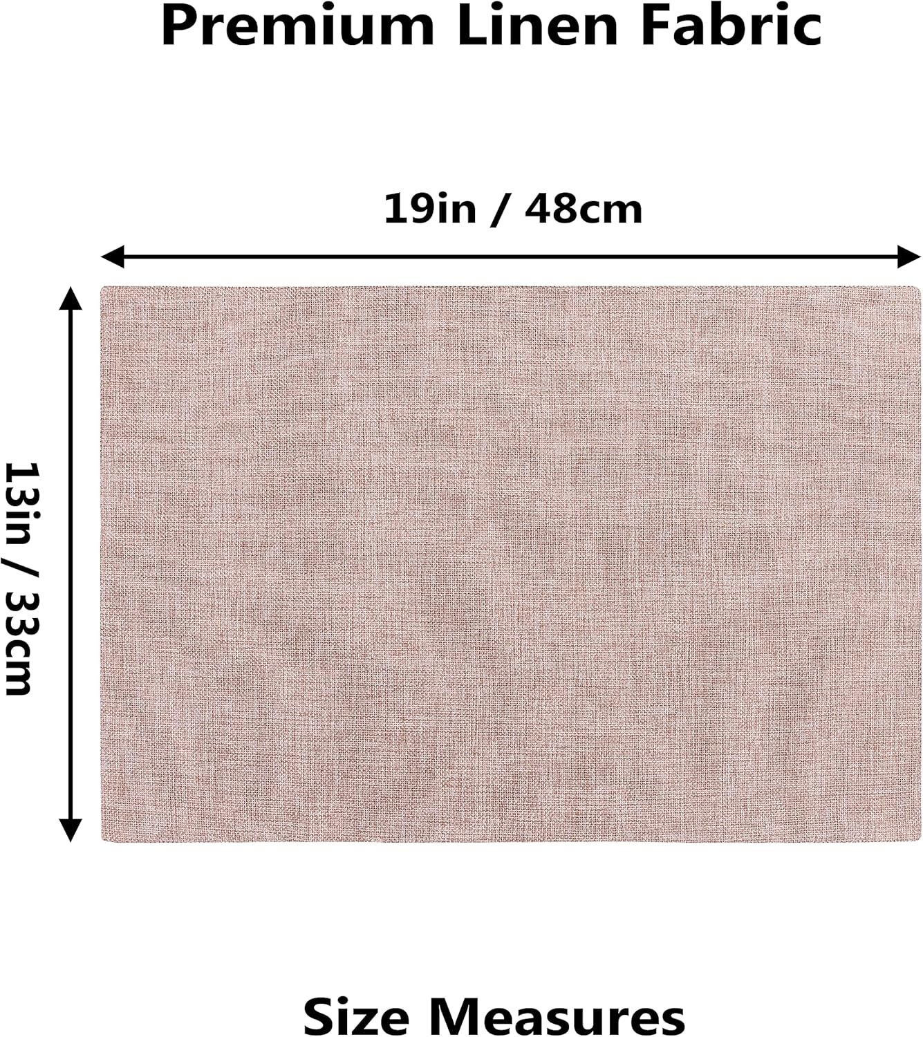 Home Brilliant Placemats Set of 4 Heat Resistant Dining Table Place Mats for Kitchen Table Party Dinner Decorations, 13 x 19 inches, Apricot Pink